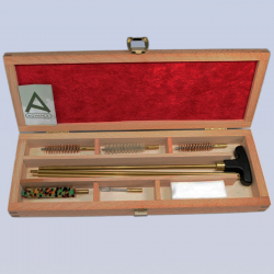 RIFLE CLEANING KIT WITH 3-PIECE BRASS ROD AND PATCH HOLDER