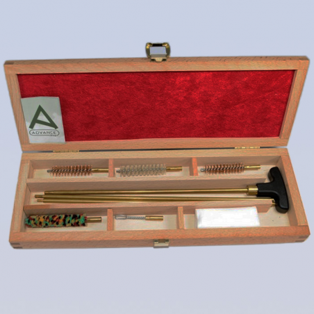 BÜCHSEN-REINIGUNGSSET MIT 3-TEILIGEM MESSING-PUTZSTOCK UND ÖSE