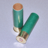 100 PATRONENHÜLSE CHEDDITE TYP 3, KAL. 12/70, GRÜN, IM KARTON, OHNE AUFWEITUNG, ZÜNDHÜTCHEN, 2000er-Packung