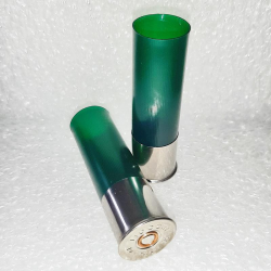 100 DOUILLES FIOCCHI TYPE 4, CAL.12/70 VERT TRANSLUCIDE, PLASTIQUE ÉVASÉ AMORCE DFS 616 DOS NICKELÉ