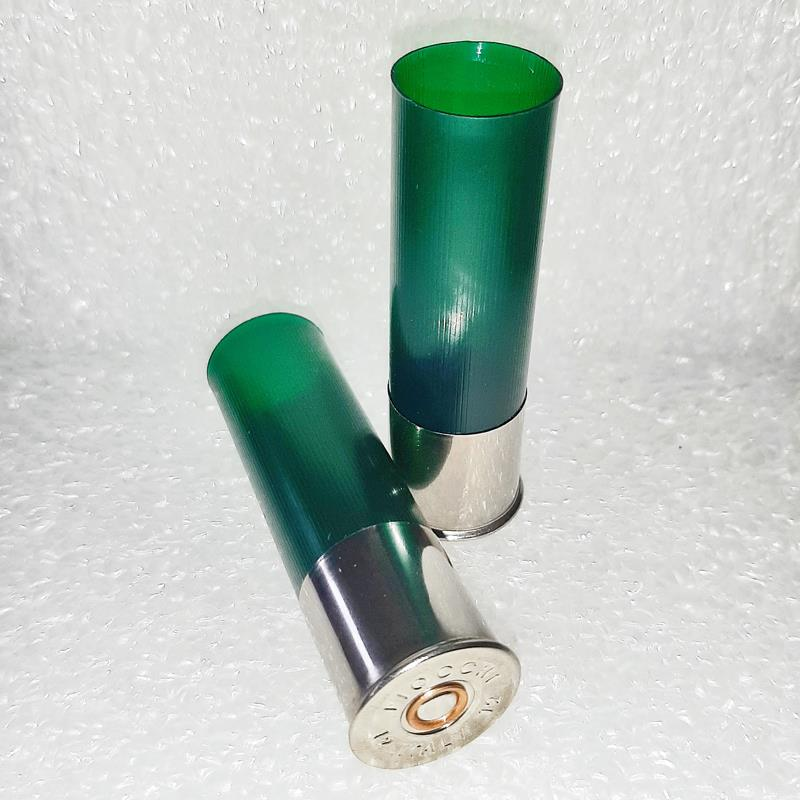 100 CASES FIOCCHI TYPE 4, CAL.12/70 GREEN TRANSLUCENT, FLARED PLASTIC PRIMER DFS 616 NICKEL-PLATED BACK