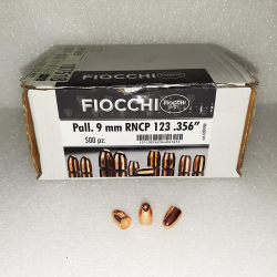 #500 PALLE RAMATE FIOCCHI CAL 9 mm RNCP 123 grs