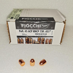 N.250 PALLE RAMATE FIOCCHI CAL 45 ACP RNCP 230 grs