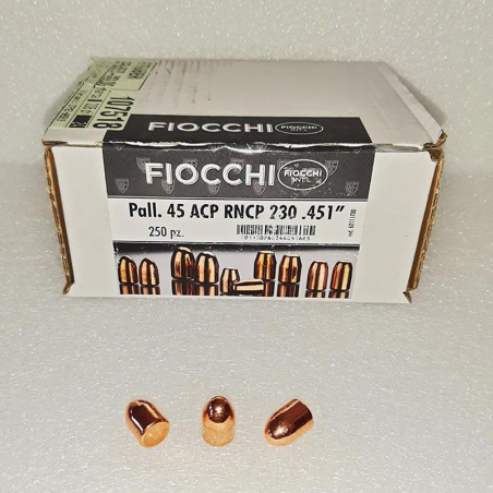 N.250 PALLE RAMATE FIOCCHI CAL 45 ACP RNCP 230 gr