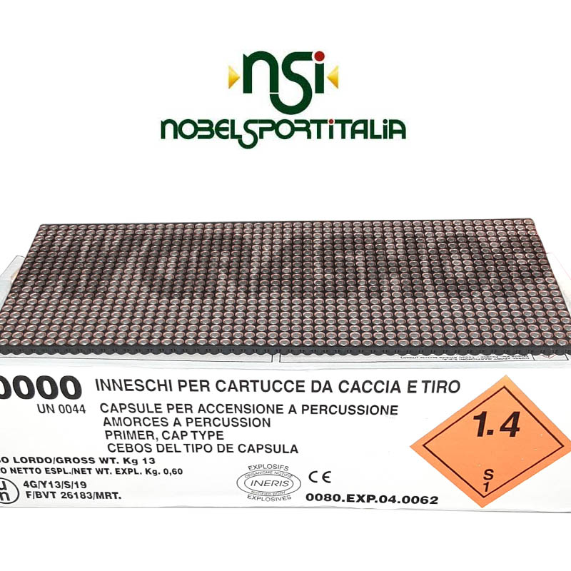 1000 AMORÇAGES Nobel Sport NS U 684 emballage industriel en boîte de 1000 pièces