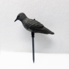 PLASTIC PERCHED STARLING DECOY WITH MOUNTING STAKE
