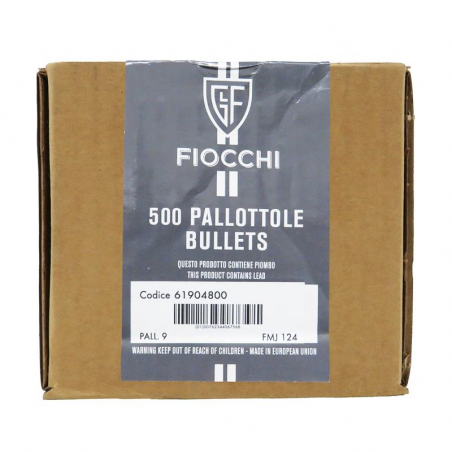 #500 PALLE RAMATE FIOCCHI CAL 9 mm FMJ124 gr