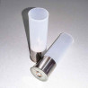 T4 12/70 DFS 616 FIOCCHI - DOUILLE TRANSPARENT EN PLASTIQUE ÉVASÉ FOND NICKELÉ - 100 PIÈCES