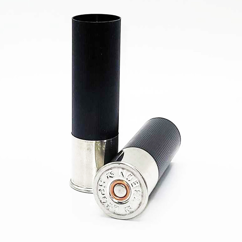 T4 12/76 688 NOBEL SPORT - VAINA MAGNUM - NEGRO - EN PLÁSTICO - FRESADO - FUNDO NIQUELADO - 50 PIEZAS
