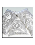 Granalla de plomo dorada, blanca y roja
